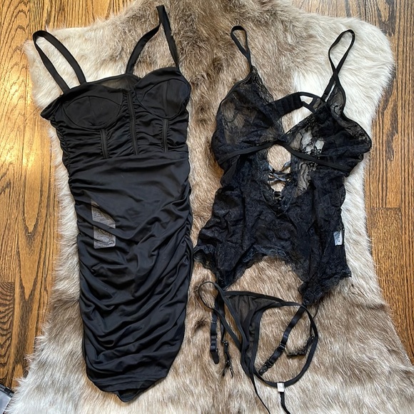 SHEIN Other - Shein mesh dress and lingerie NWT bundle